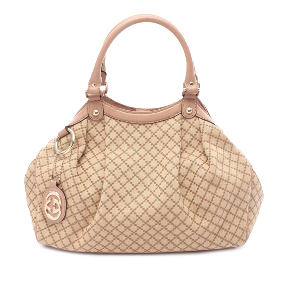 Pre-Loved Gucci Medium Diamante Canvas Sukey Tote - Picture 1 of 9
